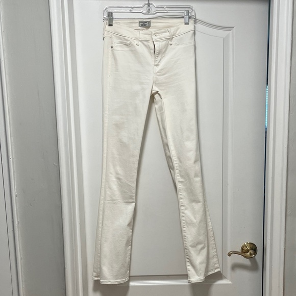 Abercrombie & Fitch Women's Off-White Flare Jeans - Picture 1 of 4